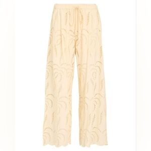 Ottod'Ame Women's Pull On Pants Casual Eyelet Butter Yellow Size 2